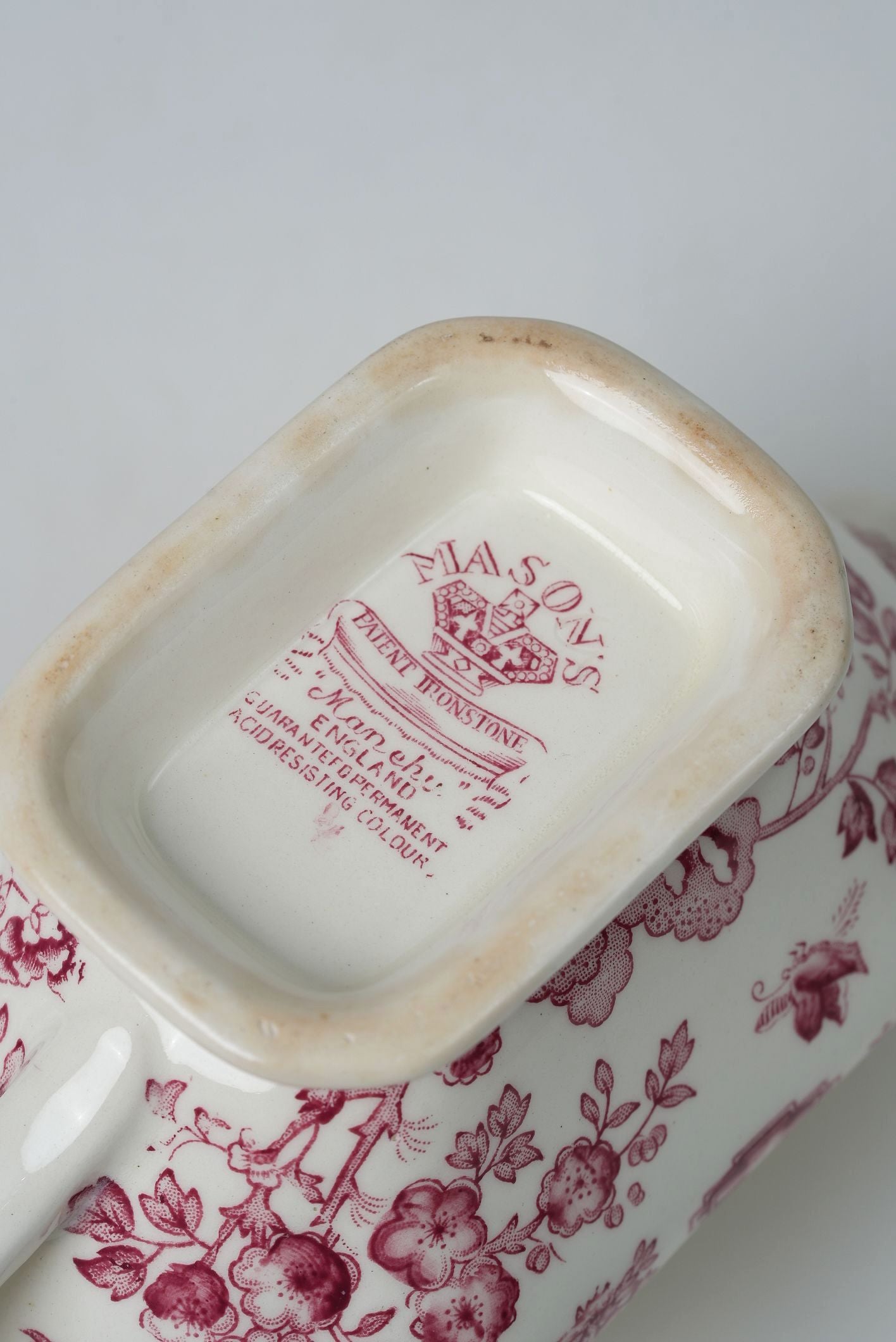 Mason's Ironstone Manchu Gravy Boat & Platter