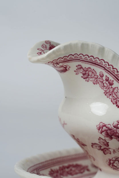 Mason's Ironstone Manchu Gravy Boat & Platter