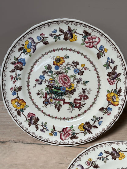 Mason's Ironstone Nabob Pattern Dinner Plates, Set of 2