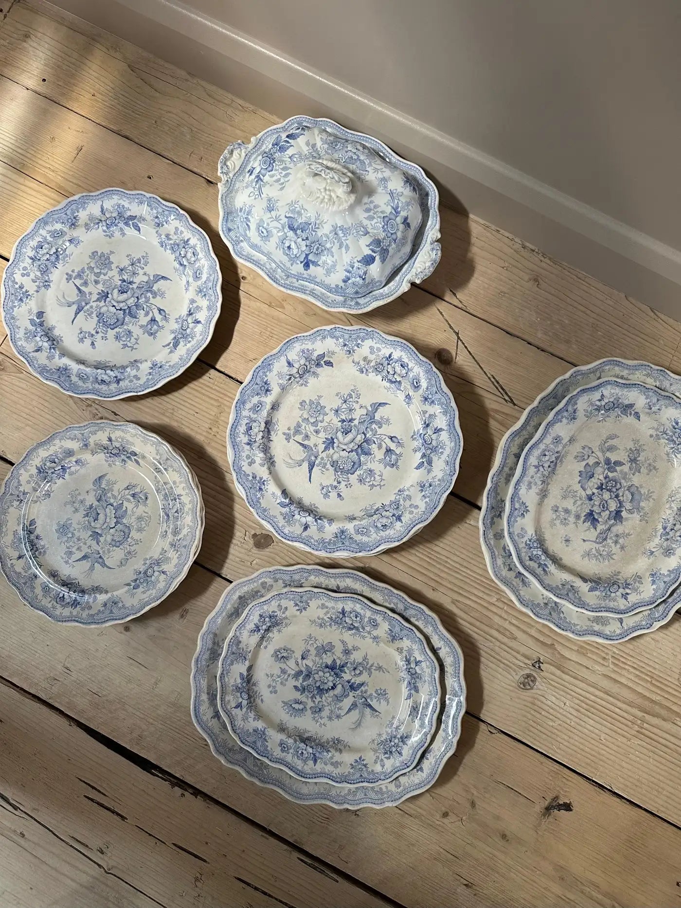 18-Piece Podmore, Walker & Co. Asiatic Pheasants Dinner Service