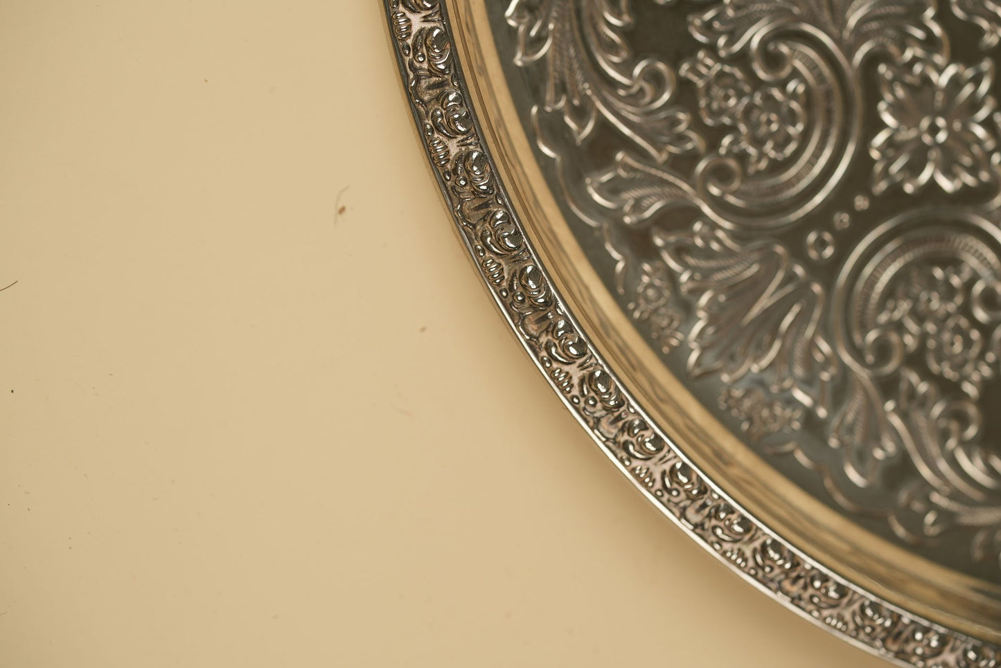 Silver-Plated Engraved Serving Tray