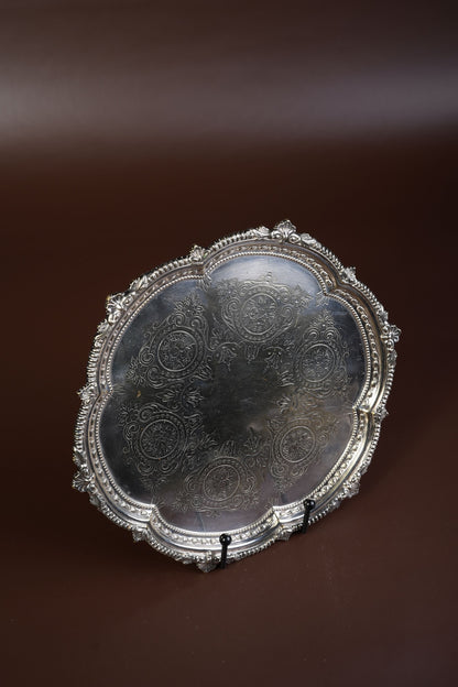 Silver-Plated Engraved Tray