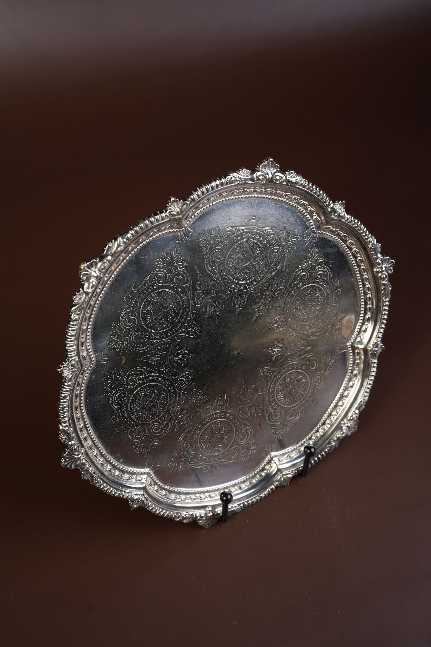 Silver-Plated Engraved Tray