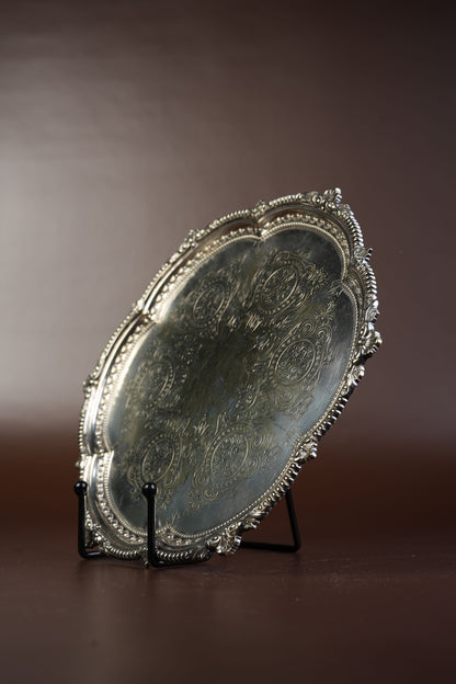 Silver-Plated Engraved Tray