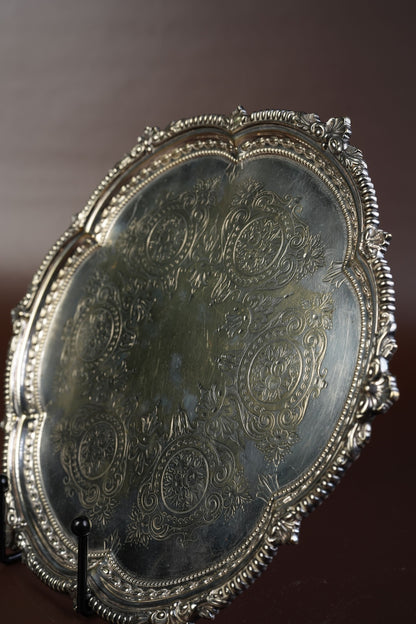 Silver-Plated Engraved Tray