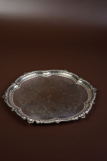 Silver-Plated Engraved Tray