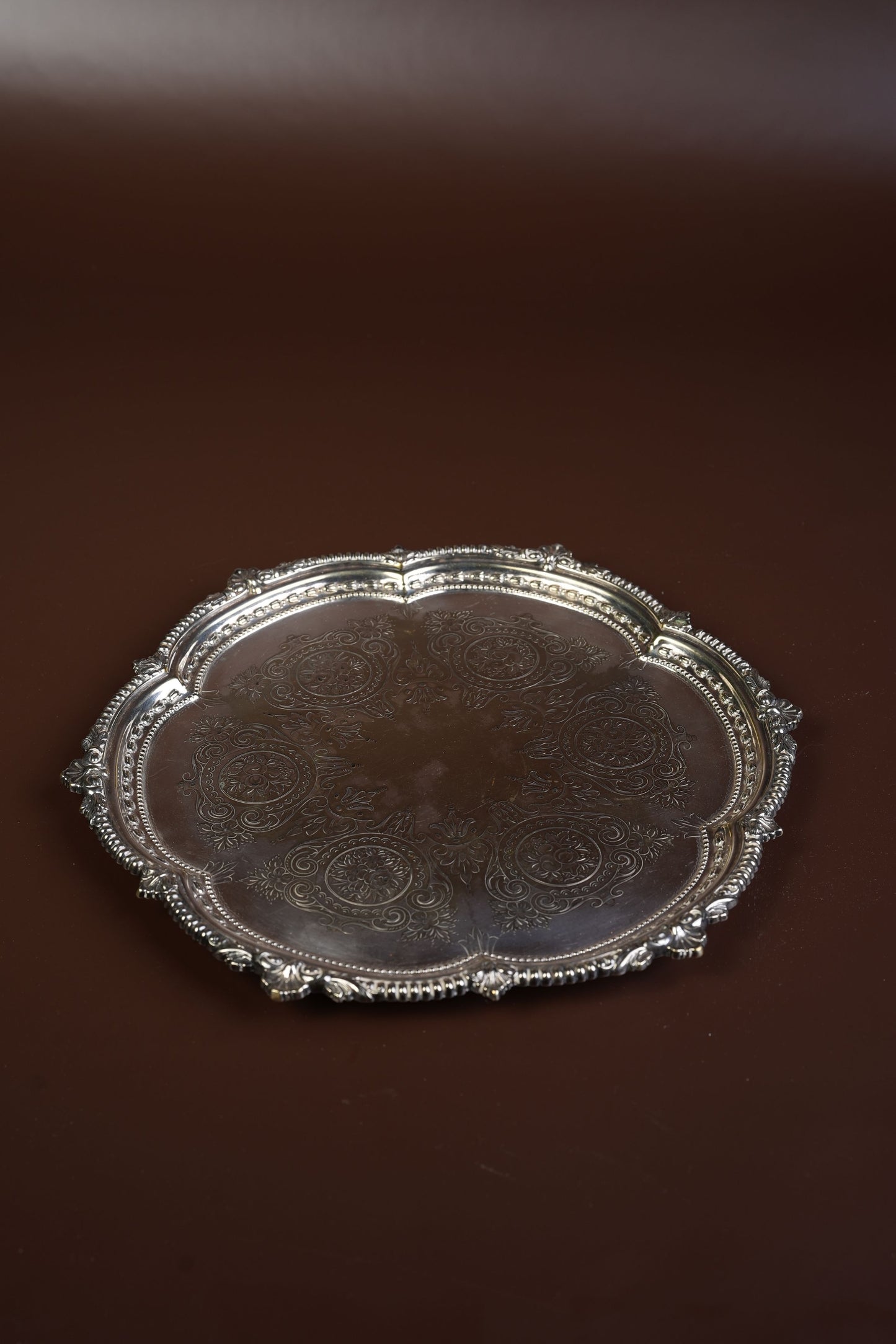 Silver-Plated Engraved Tray