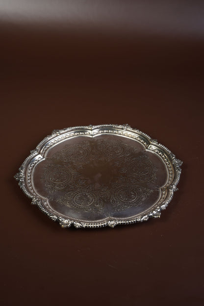 Silver-Plated Engraved Tray