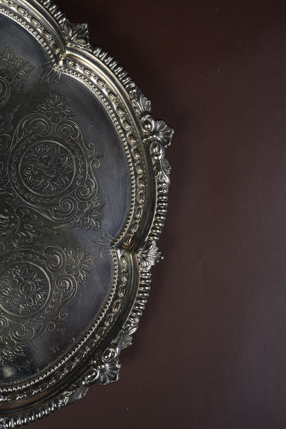 Silver-Plated Engraved Tray
