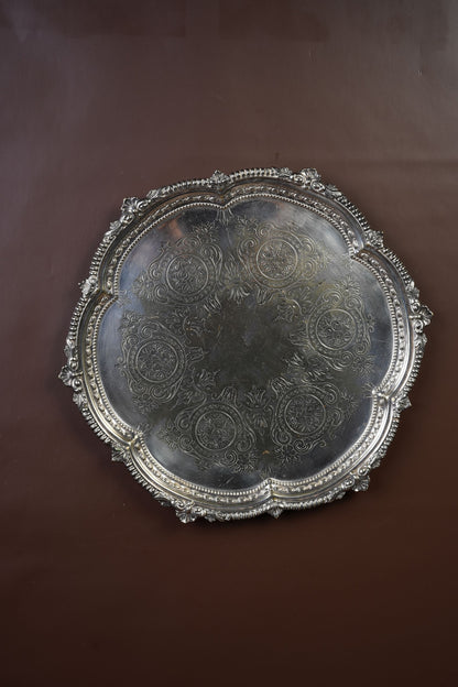 Silver-Plated Engraved Tray
