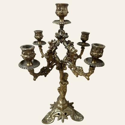 Decorative silver candelabra - antique authentic french 