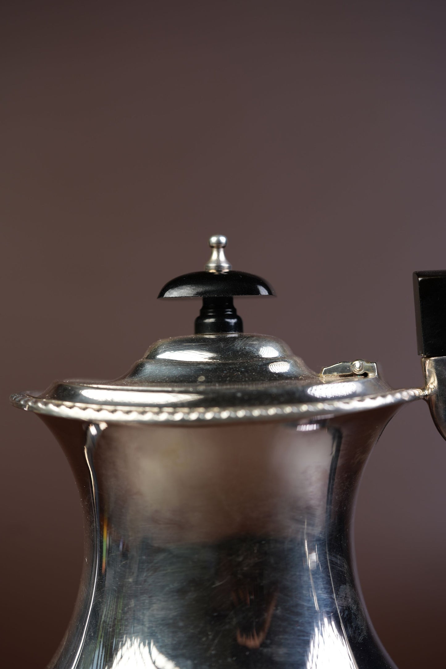 Victorian Silver-Plated Coffee Kettle with Ebonised Handle