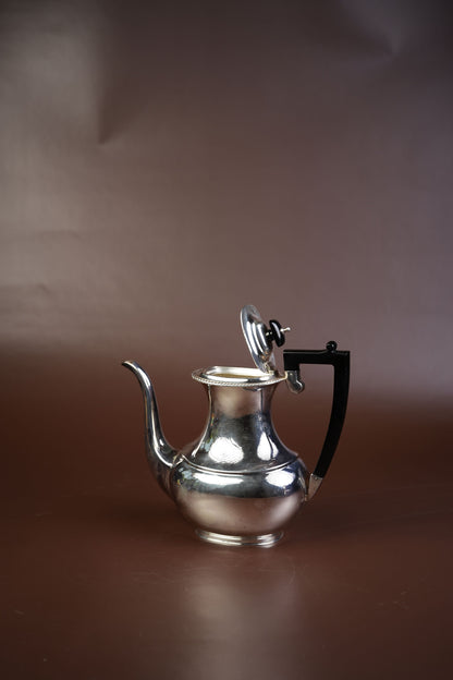 Victorian Silver-Plated Coffee Kettle with Ebonised Handle