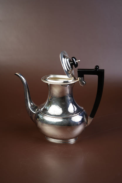 Victorian Silver-Plated Coffee Kettle with Ebonised Handle